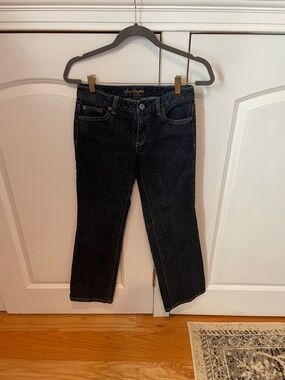 Ann Taylor Dark Denim Straight Leg Jeans